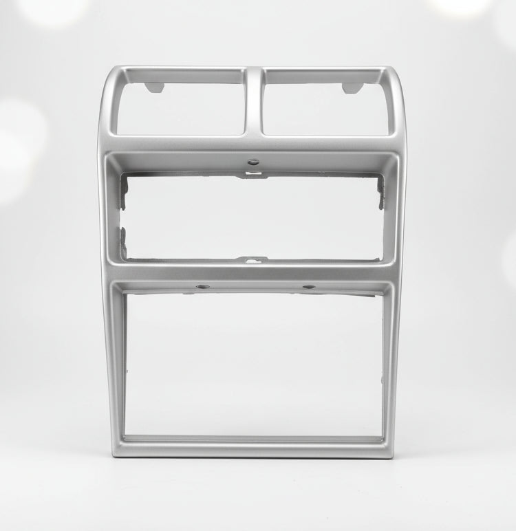 Car console organizer with multiple compartments on a black background