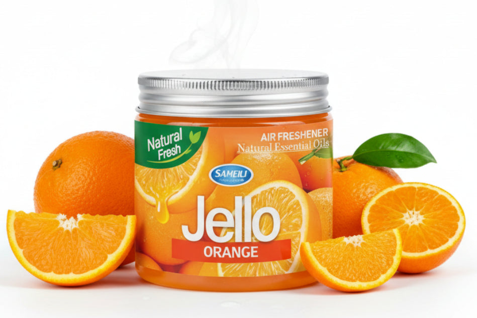 Jello Air Freshener Gel-Car Fragrance Gel For Car Desire Perfume Gel (Orange)