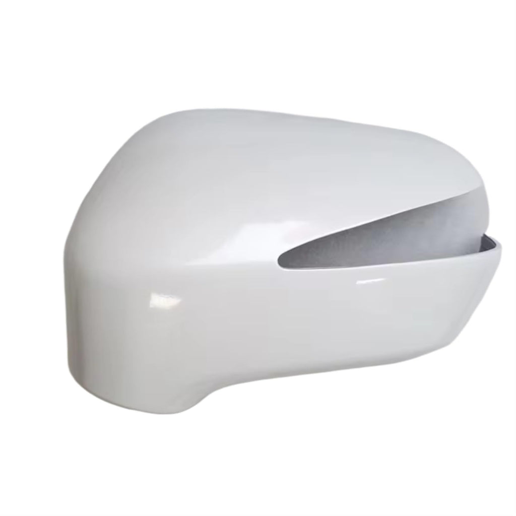 White car side mirror cover on a white background
