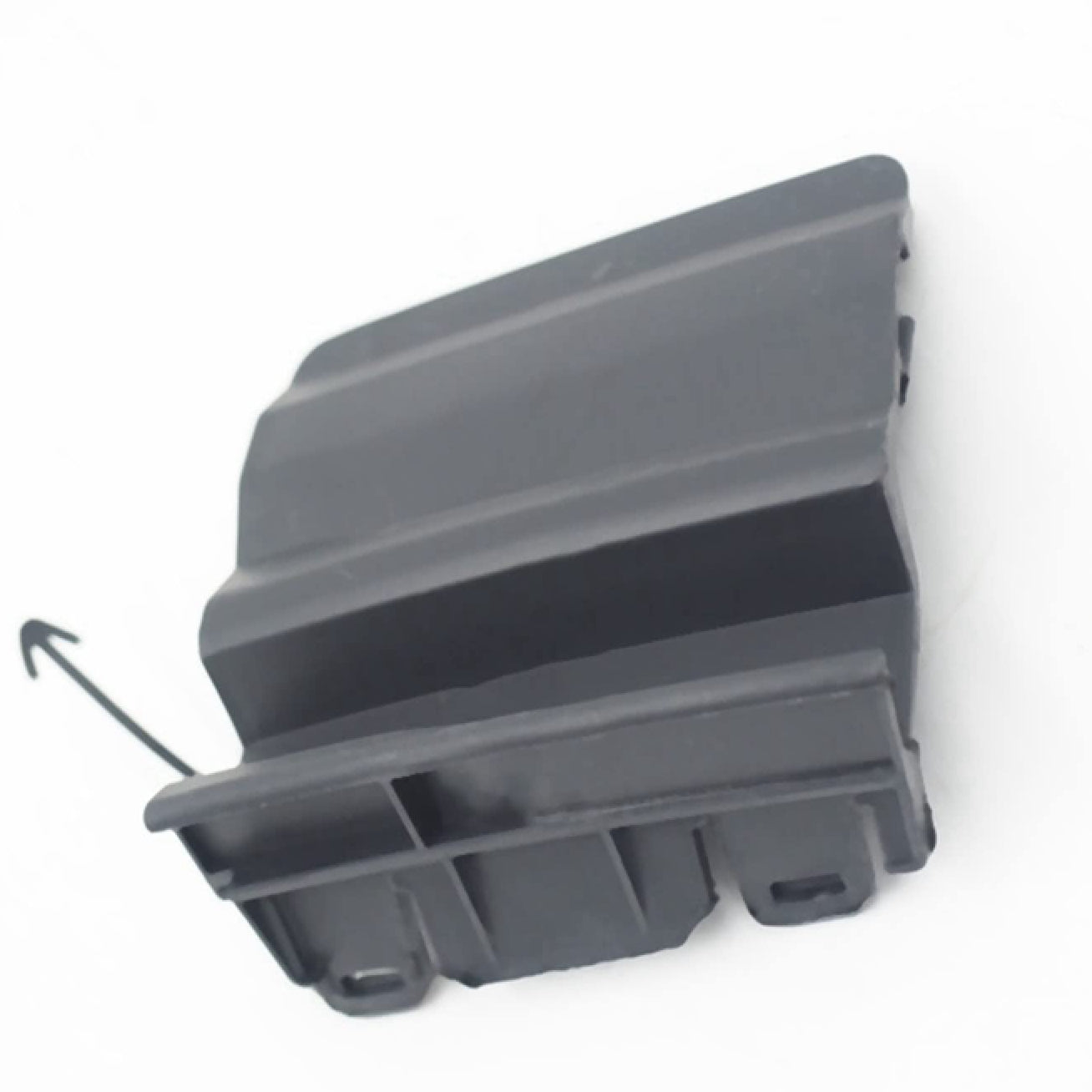 Gray plastic component on a white background