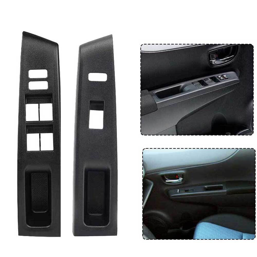 Car interior door handle cover with installation instructions on a white background