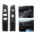 Car interior door handle cover with installation instructions on a white background