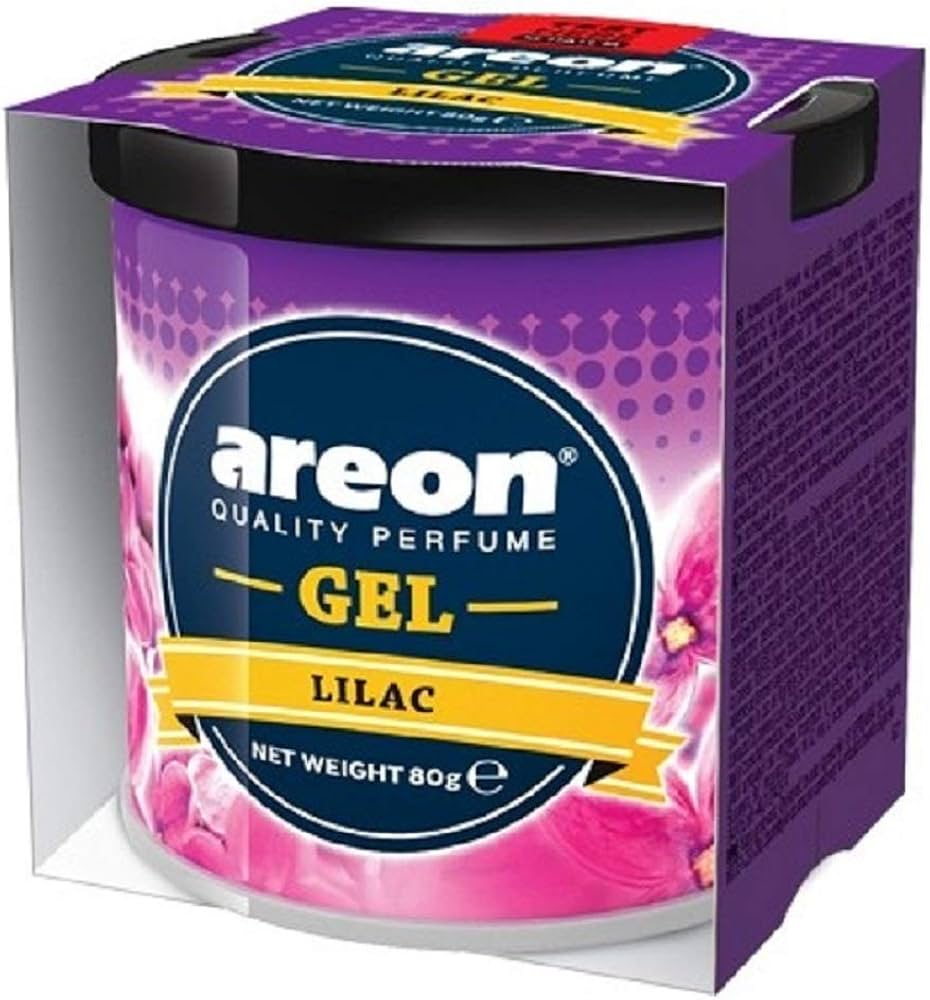 Areon Lilac perfume gel packaging on a white background