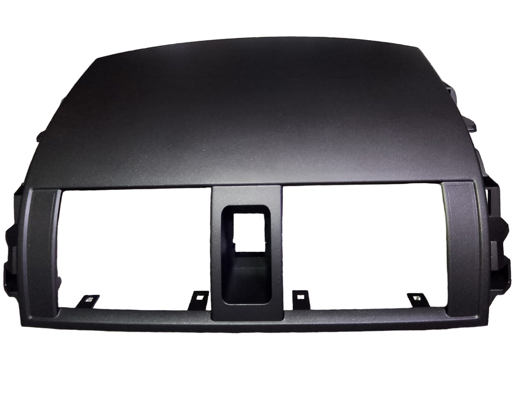 Car dashboard panel on a reflective surface