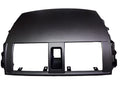 Car dashboard panel on a reflective surface