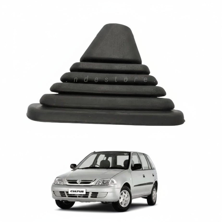 Set of black car roof rack pads with a white car and NDE logo on a white background
