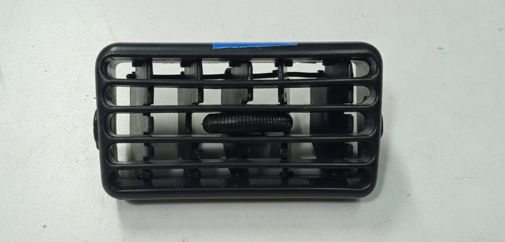 Black plastic grille on a white background