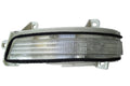 Car headlight lens on a gray background