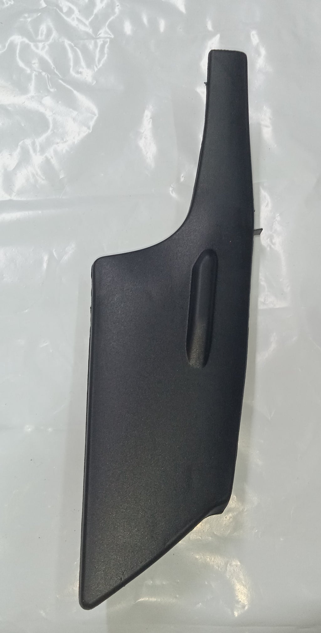 Black car fender on a white background