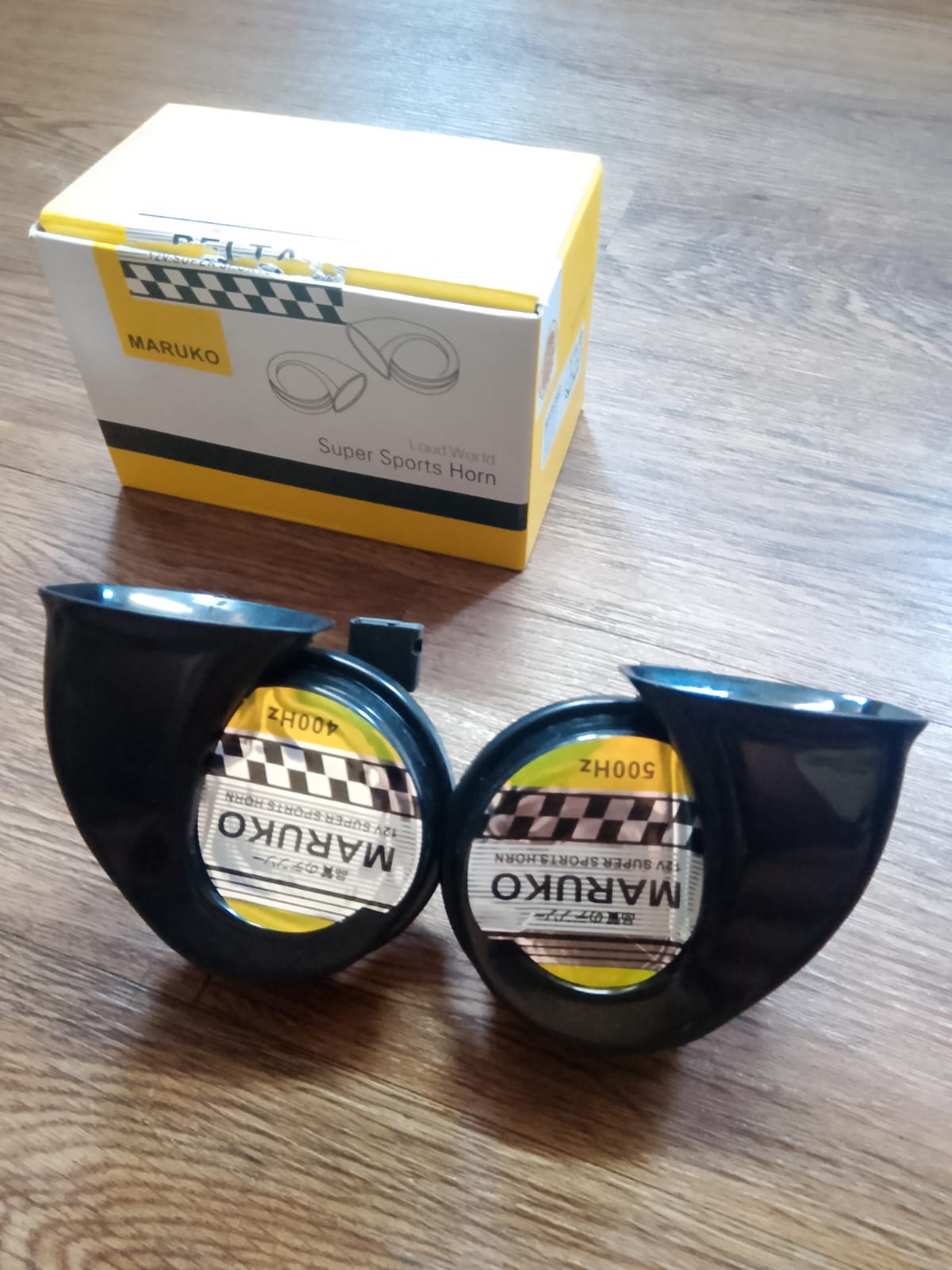 MARUKO Super Sports Pressure Horn-Snail Horn Bike & Car 12V Set