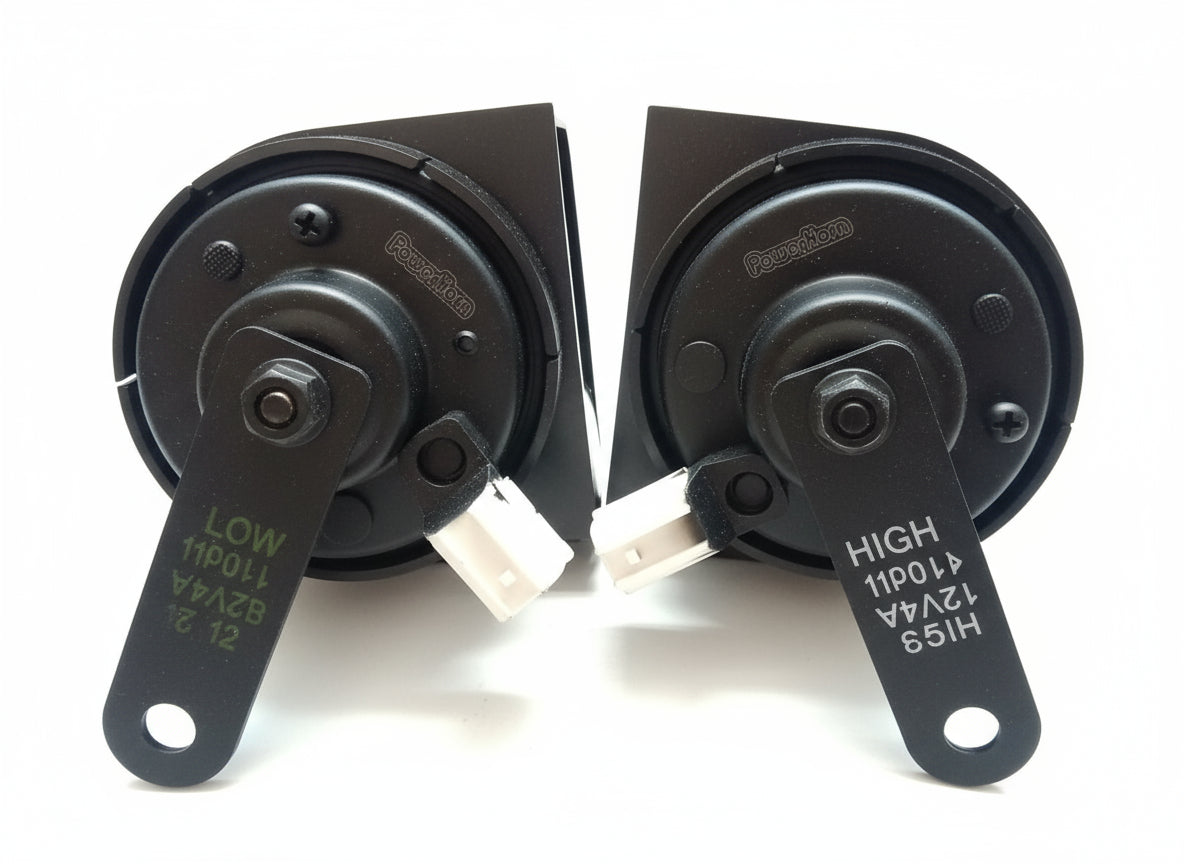 Power CL9 Horn Pressure Horn/Snail Horn Bike & Car 12V Set