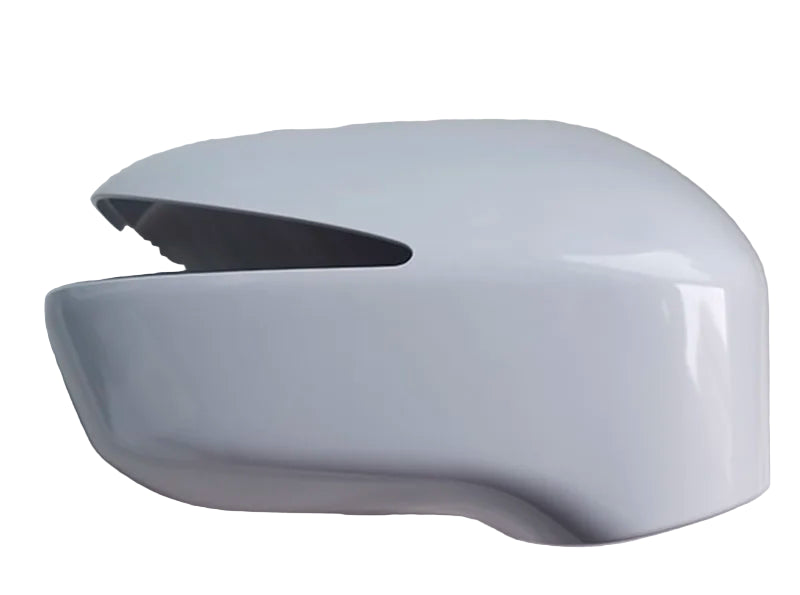 White car mirror cover on a white background with 'RH = Right hand' label.
