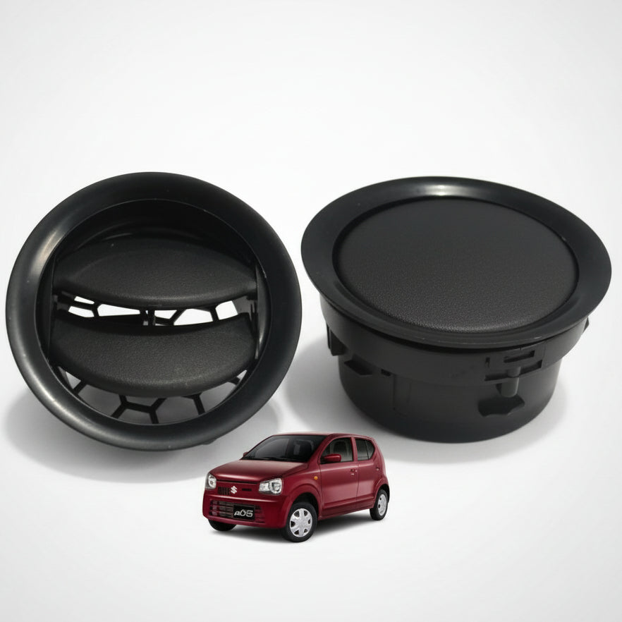 Car AC grill set with 'Best Quality' stamp and car illustration on beige background