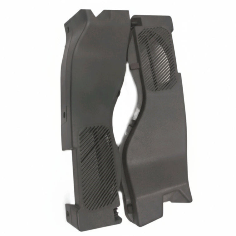 Black plastic gun magazine on a white background