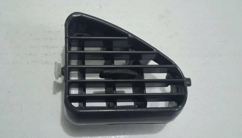 Black plastic grille on a white background