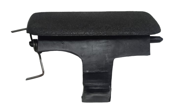 Black rubber gasket on a textured white background