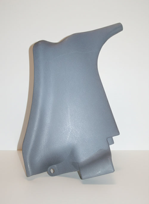 Gray plastic car part on a white background
