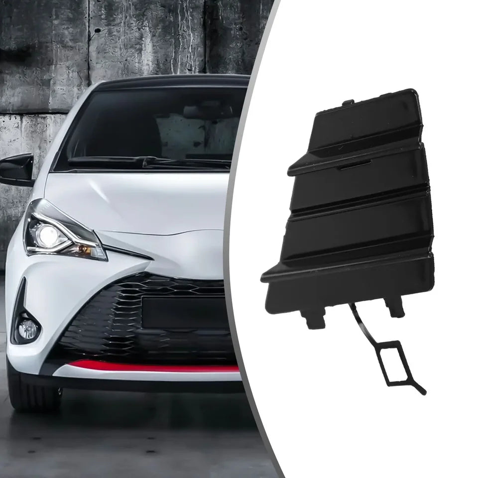 Car front bumper cover with a white car background