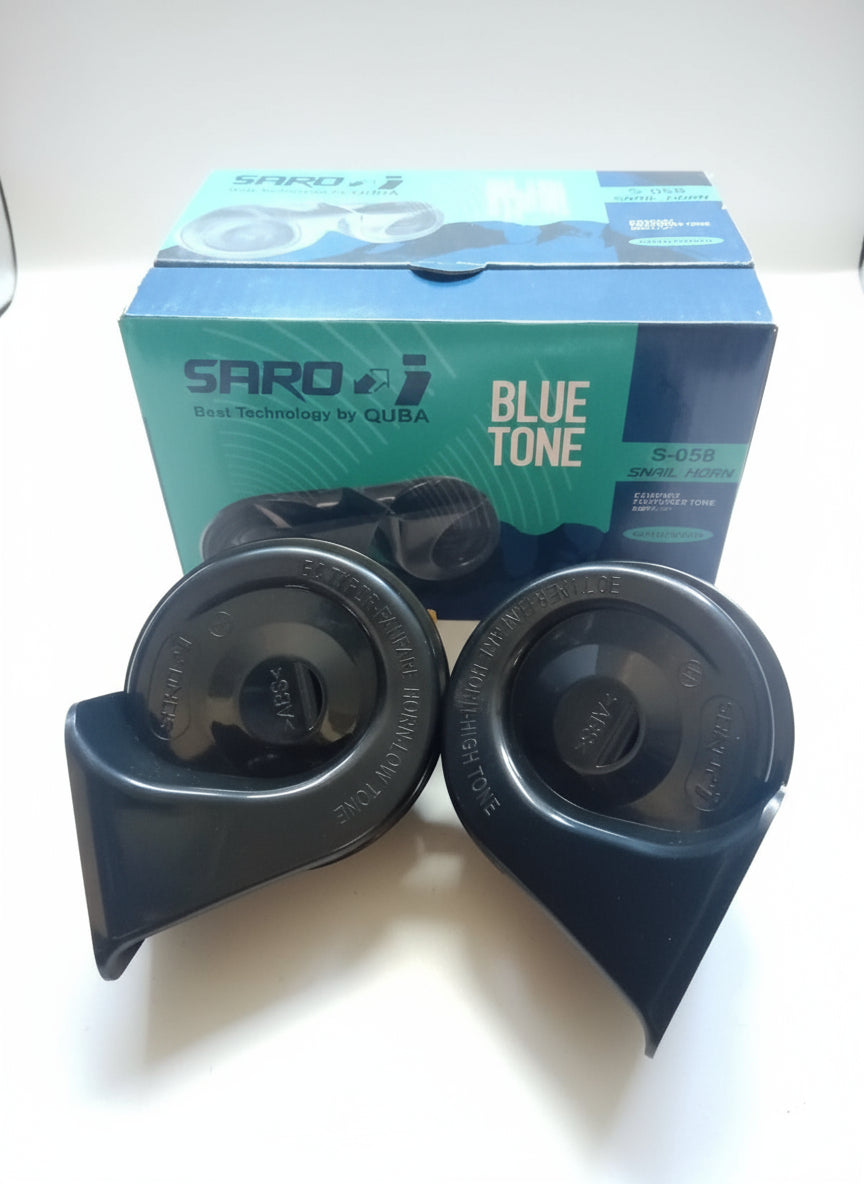 SARO Blue Tone Super Sports-Horn Pressure Horn-Snail Horn Bike & Car 12V Set