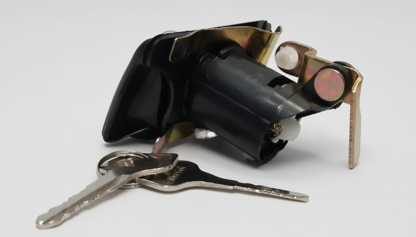 Mechanical component with a white background