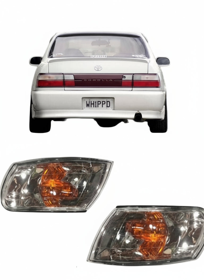 Car headlight set with 'ANAS AUTOS PAKISTAN' branding on a white background