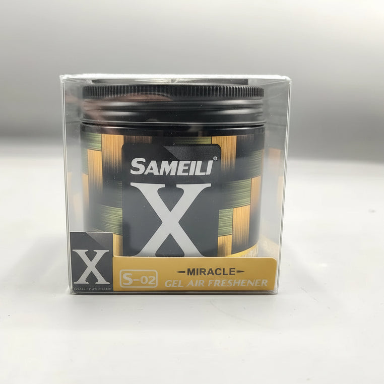 Sameili X gel air freshener in packaging on a white background