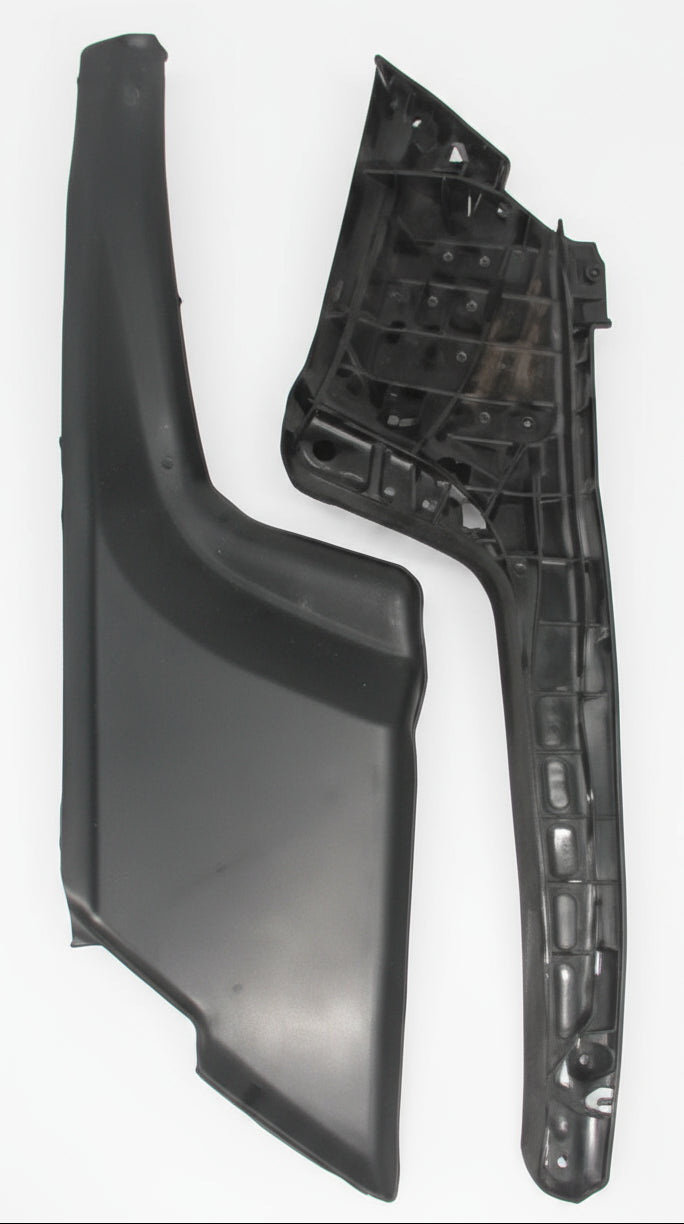 Car interior panel with wiper arm on a white background