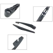 Set of car wiper blades with close-up insets on a white background