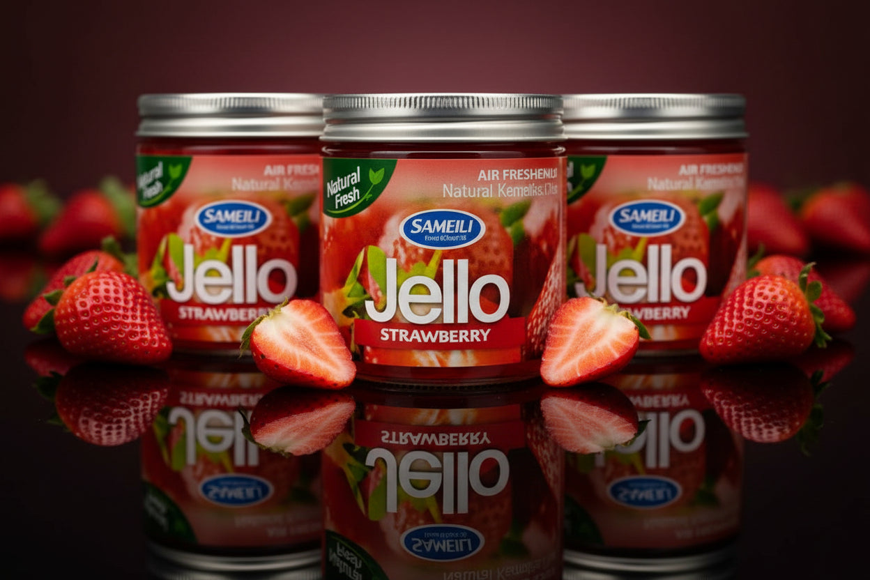 Jello Air Freshener Gel-Car Fragrance Gel For Car Desire Perfume Gel (Strawberry)