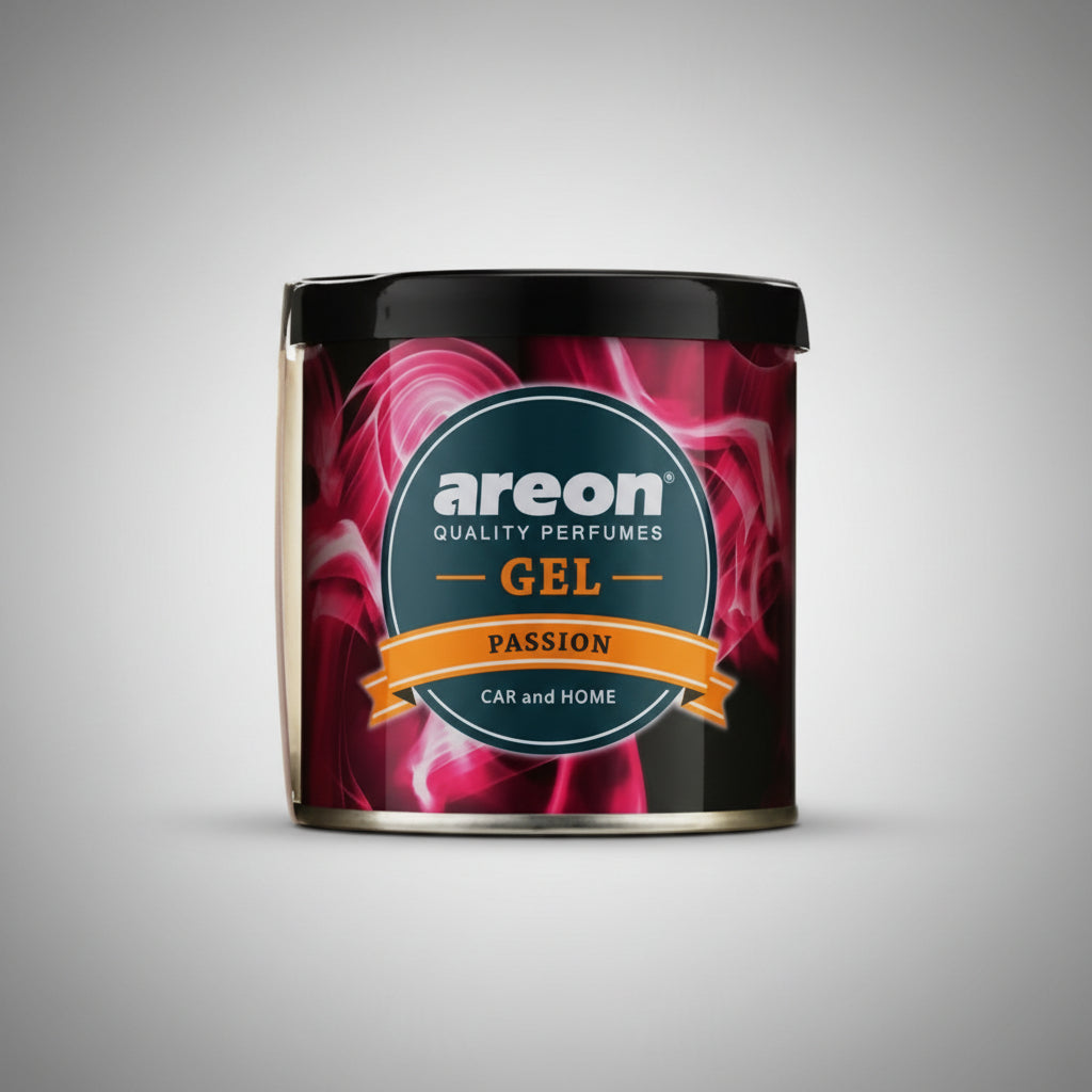 Areon Passion gel packaging with floral design