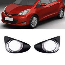 Toyota Vitz Fog Lamp Cover with Chorom Ring Model 2011-2014 Set