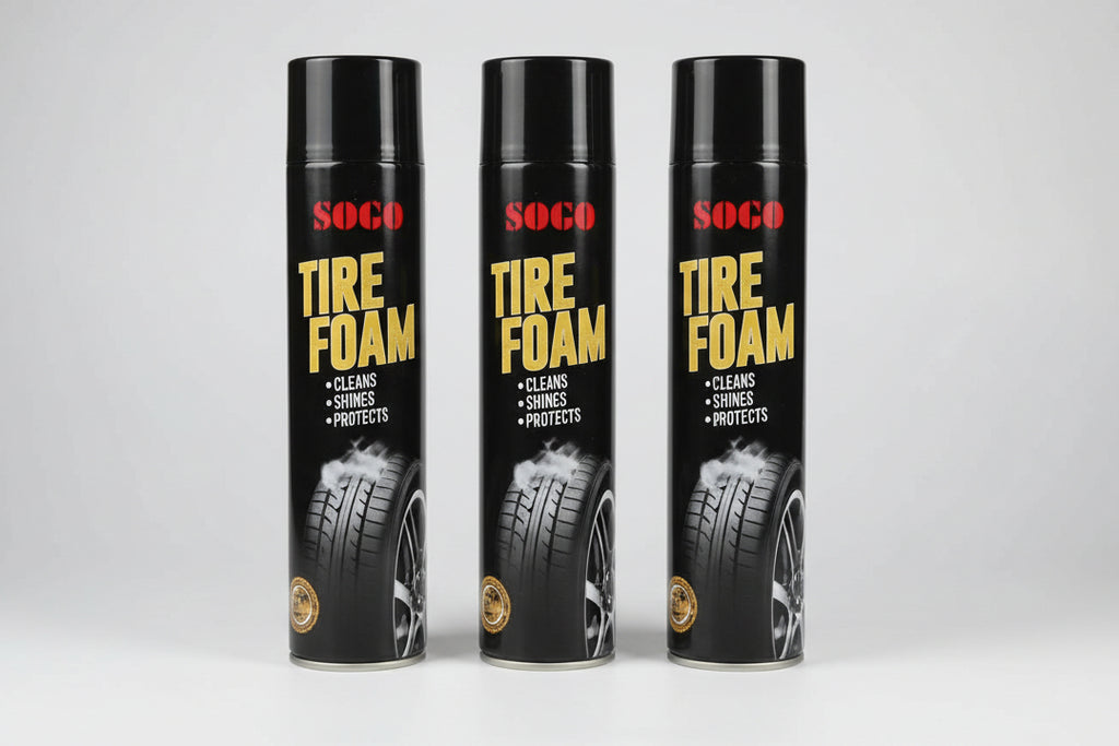 Sogo Tire Foam for Tire Cleans Shines Protects 650ML