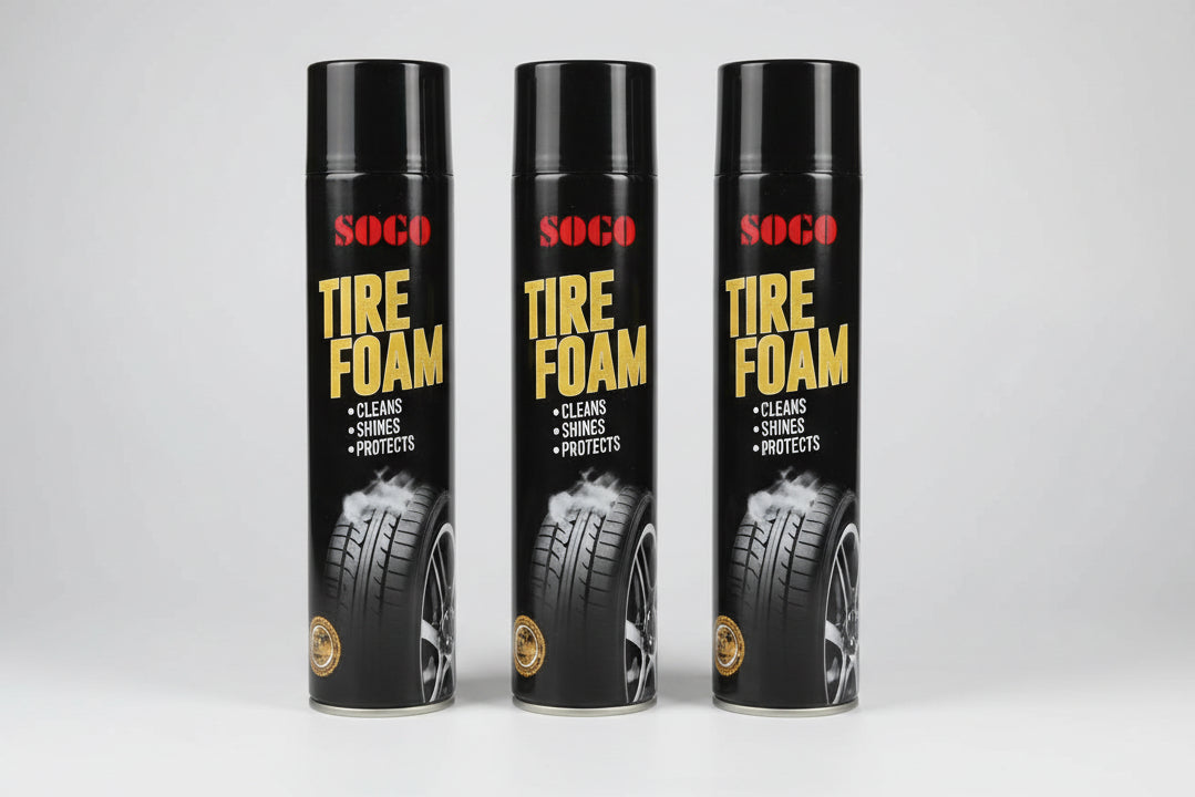 Sogo Tire Foam for Tire Cleans Shines Protects 650ML