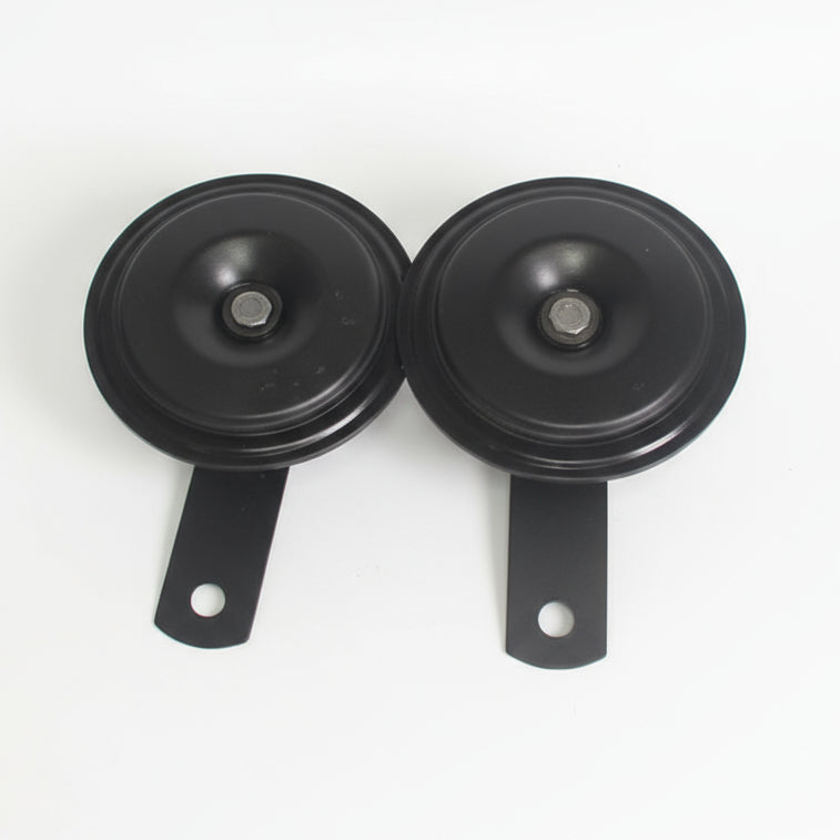 Two black pulleys on a white background