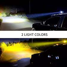 Eye Auxiliary Projector-Fog Light Dual Color White/Yellow & Flashing Led Lights 20V as Pc