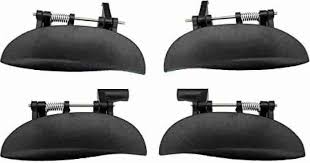 Four black metal brackets on a white background