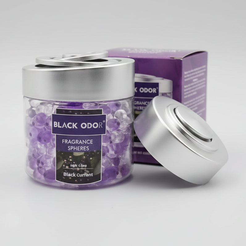 Black & Decker air freshener with usage instructions on a purple background