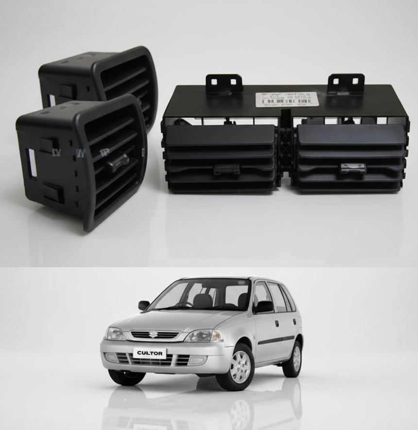 Car audio system components with a car in the background