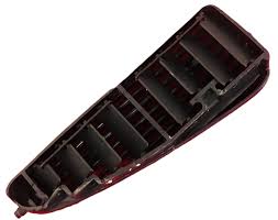 Car interior trim panel with multiple slots on a white background