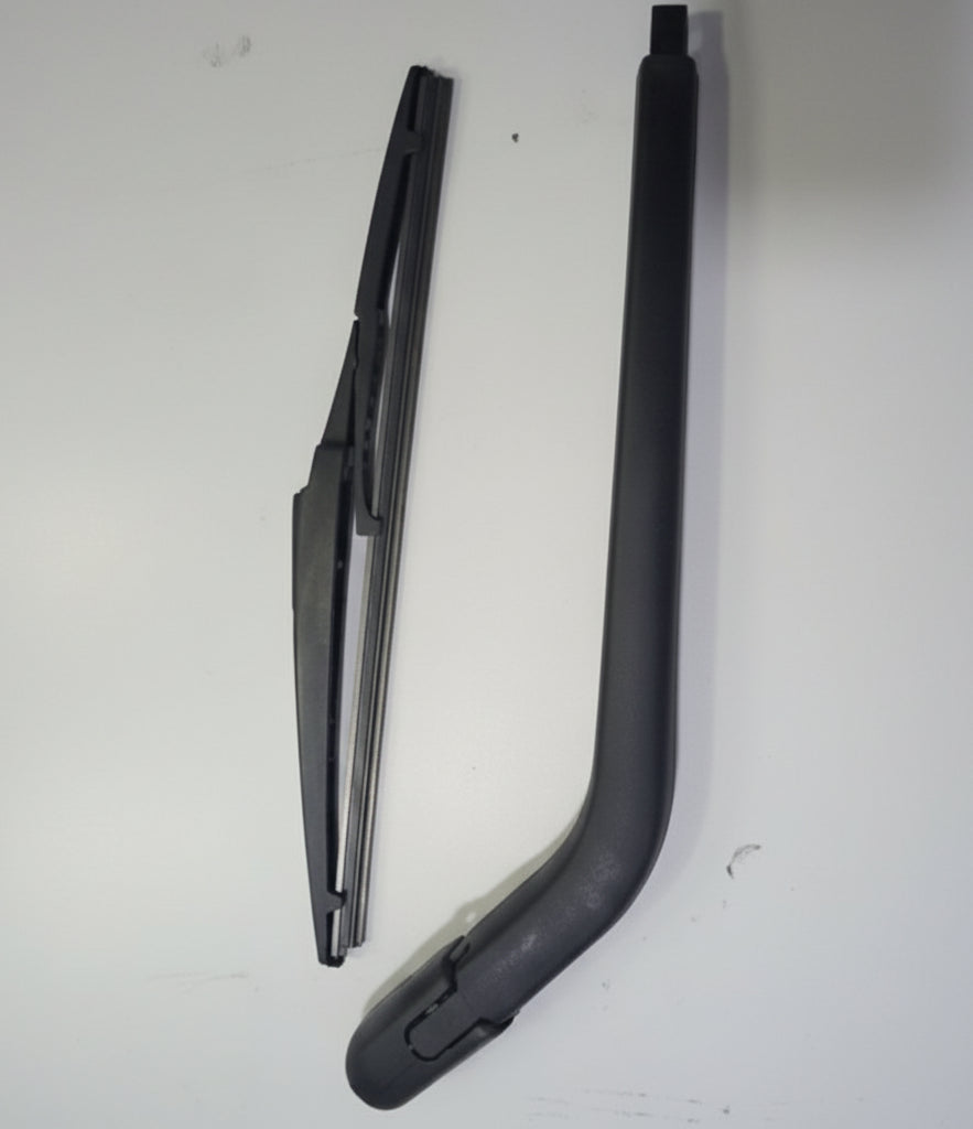 Two car wiper blades on a white background