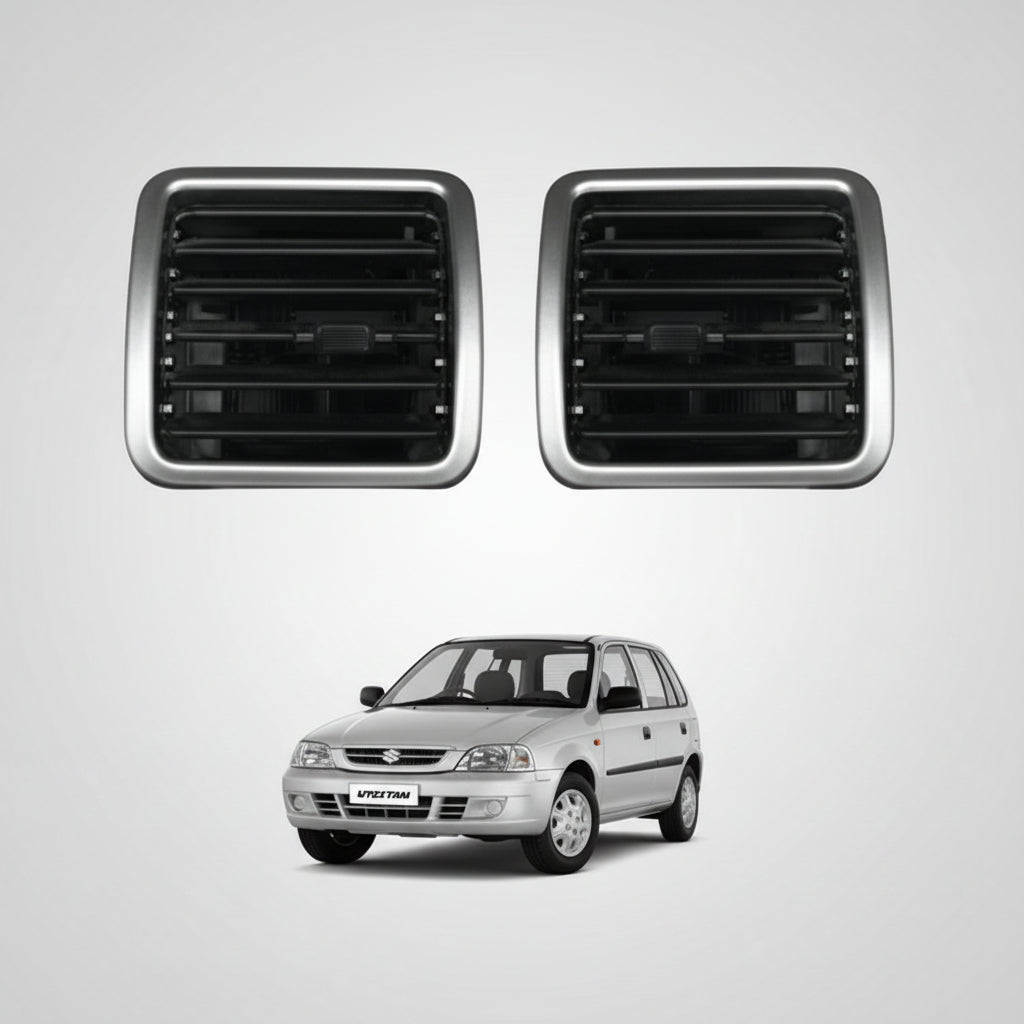 Two car air vent covers with a car in the background and NDE logo.
