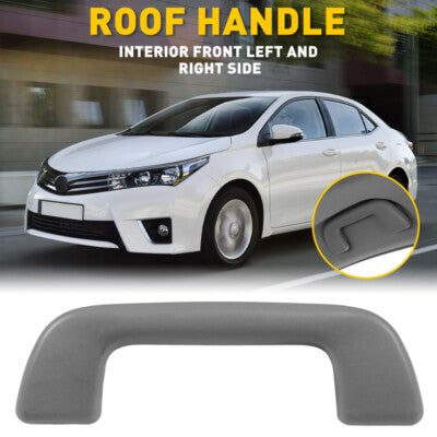 Car with a roof handle labeled 'Roof Handle' on the front left and right side, with a close-up of the handle below.