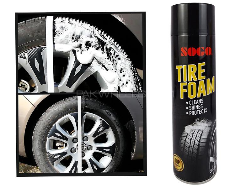 Sogo Tire Foam for Tire Cleans Shines Protects 650ML