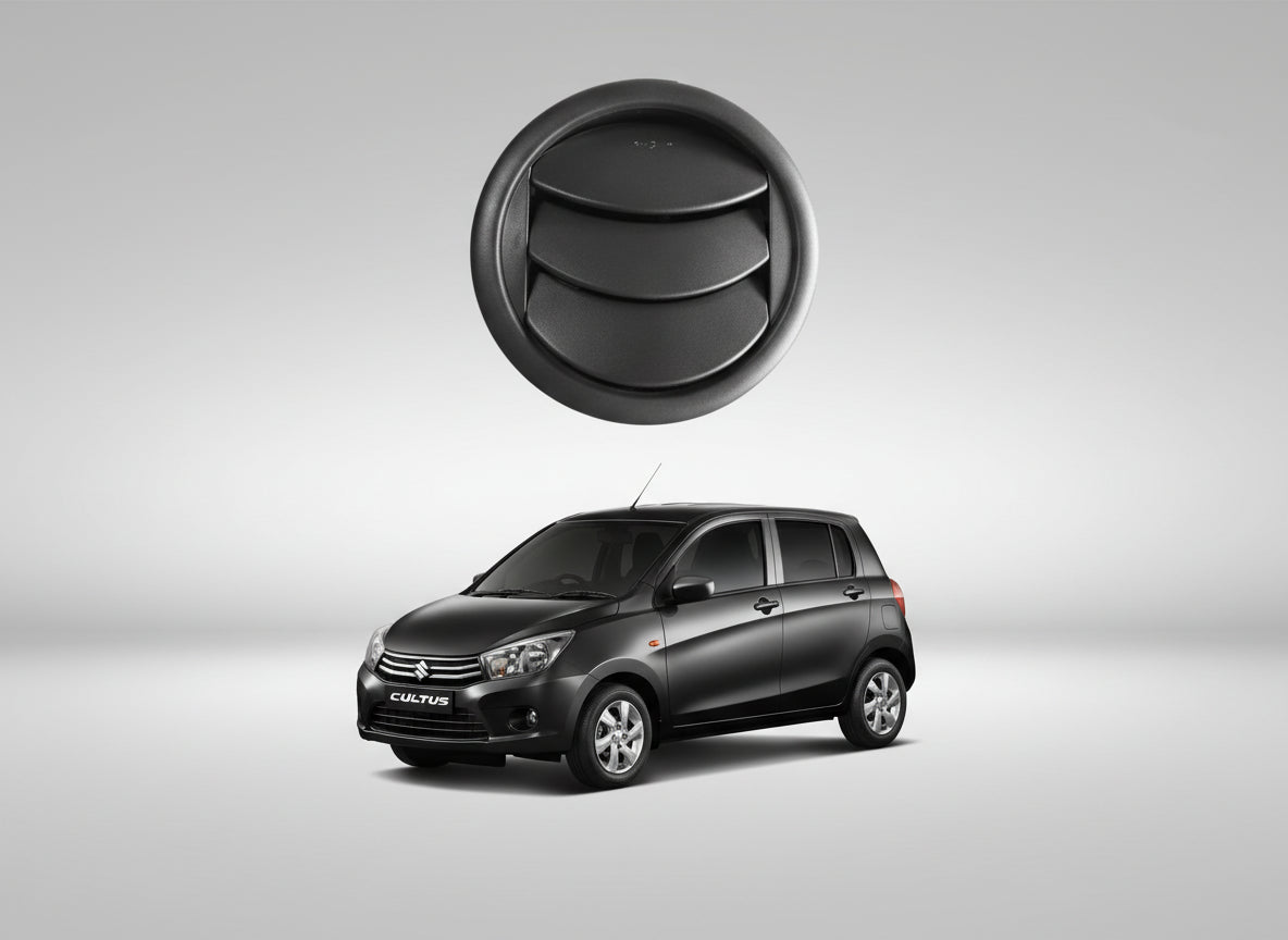 Car with a black air vent on a white background